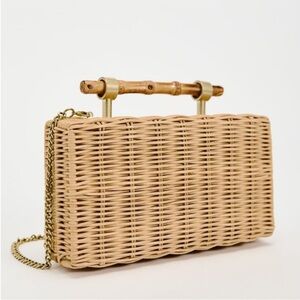 Zara Woven Box Bag NWT